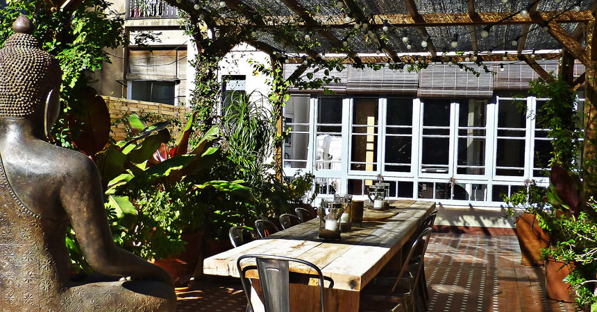 comedor de terraza exterior