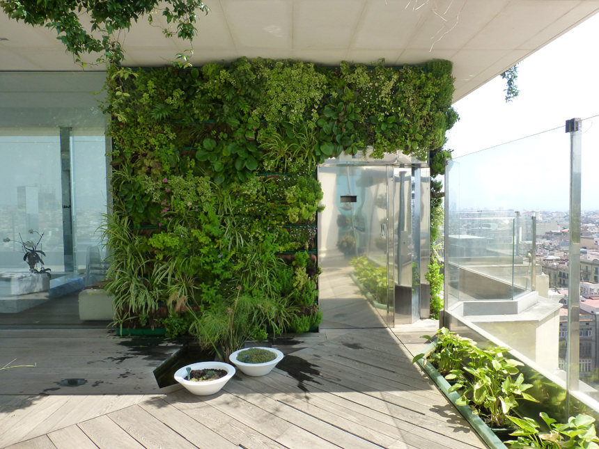 jardines verticales en atico